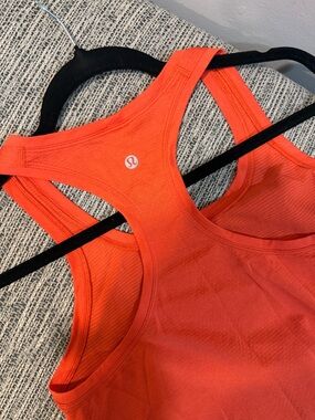 lululemon athletica Orange Racerback Sports Tank
